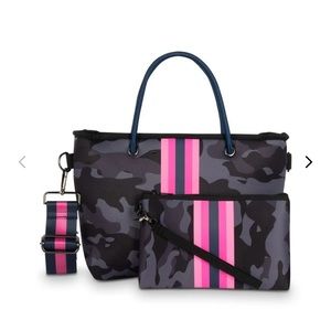 Haute Shore Camo Mini Tote + makeup bag